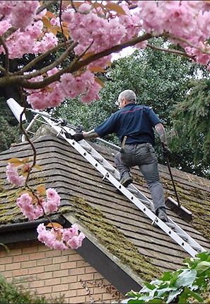 Roof in Tunbridge Wells having jet wash cleaning